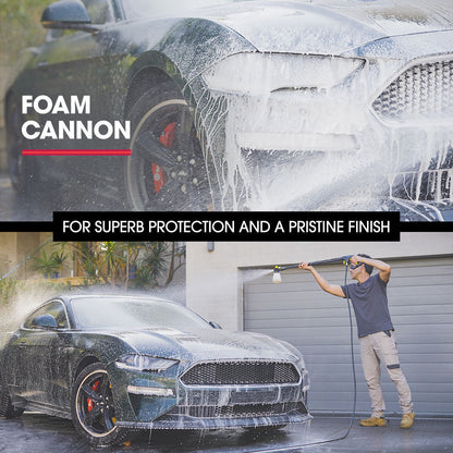 JET-USA RW545 Electric High Pressure Washer, 3000PSI Water Cooled Motor, 2 Nozzles, Brush Head, Deck Cleaner, Detergent Bottle