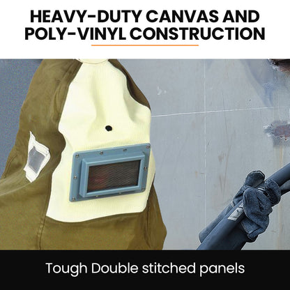 Sandblasting Safety Hood, Built-in Hard Hat, Abrasive Sand Blasting PPE Equipment