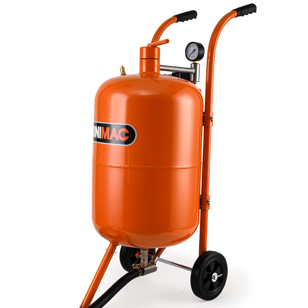 38L Sandblasting Tank, Pressurised Design with Sandblast Gun Set with Hose