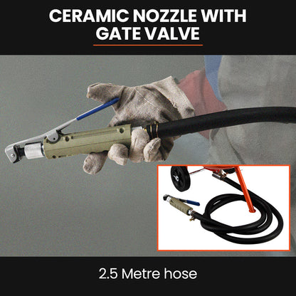 38L Sandblasting Tank, Pressurised Design with Sandblast Gun Set with Hose