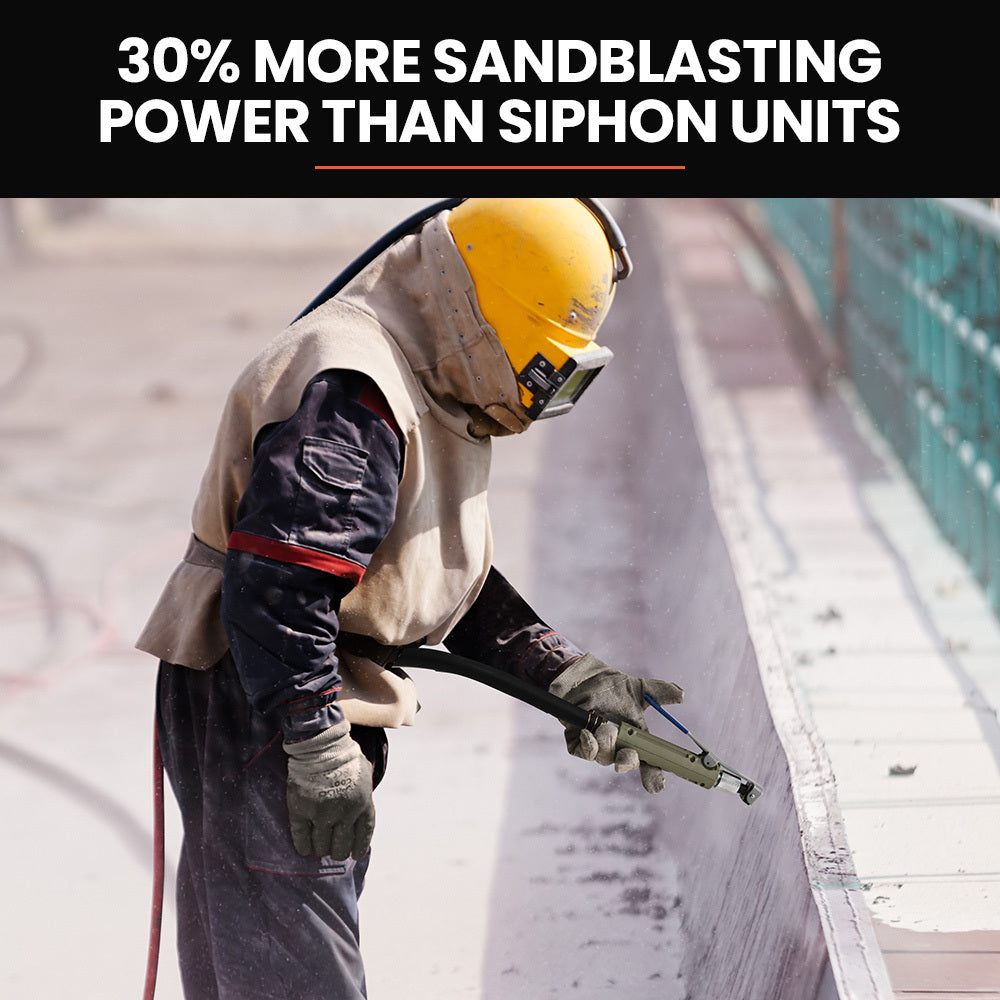 38L Sandblasting Tank, Pressurised Design with Sandblast Gun Set with Hose