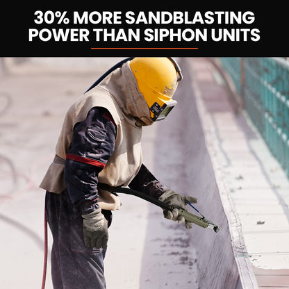 38L Sandblasting Tank, Pressurised Design with Sandblast Gun Set with Hose