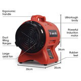 Baumr-AG 200mm (8 inch) Portable Air Blower Mover Axial Ventilation Extraction Fan