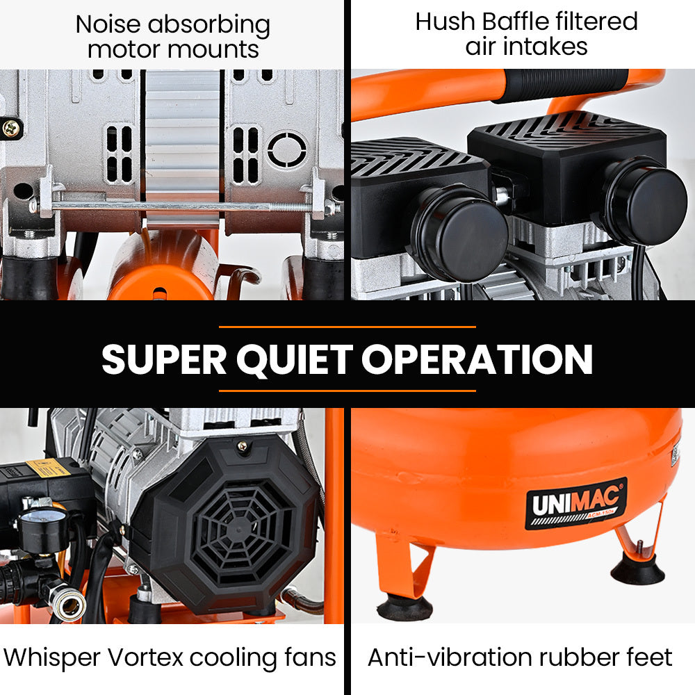 5L Pancake Air Compressor, 116PSI Portable Silent Oil-Free Electric, for Airtools Tyre Inflation