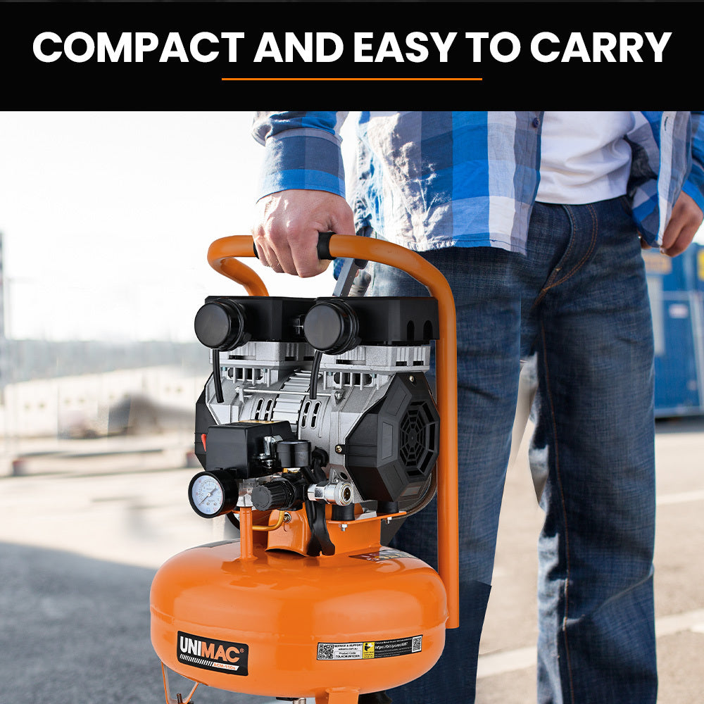 5L Pancake Air Compressor, 116PSI Portable Silent Oil-Free Electric, for Airtools Tyre Inflation