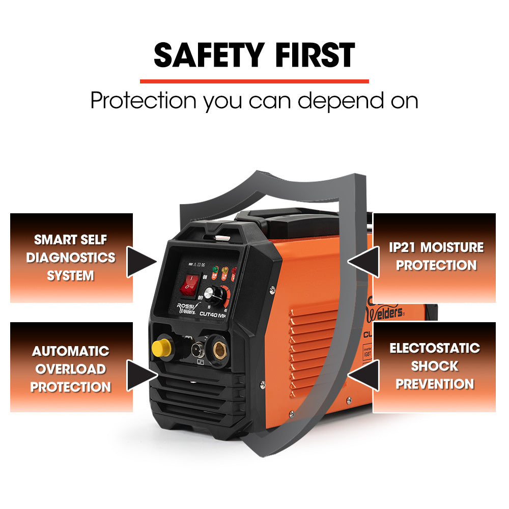 ROSSI 40 Amp Plasma Cutter, Portable Oxy Torch Welder Cutting Machine, 15A Plug