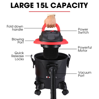 Baumr-AG 15L 1200W Wet and Dry Vacuum Cleaner with Blower