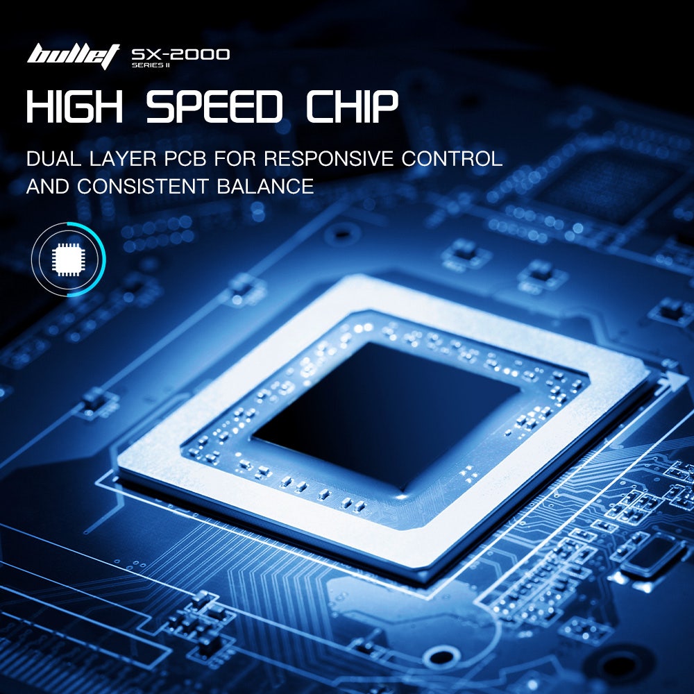 BULLET SX-2000 Hoverboard Scooter, 500W Brushless, Superior Self Balancing System, UL Certified, LED Lights, Blue Galaxy