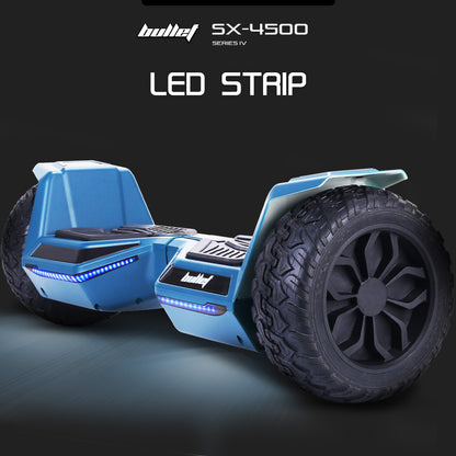 Bullet SX-4500 Hoverboard Scooter, 8.5" Wheels, 700W Brushless, Superior Self Balancing System, UL Certified, LED Lights, Carry Bag, Navy Blue