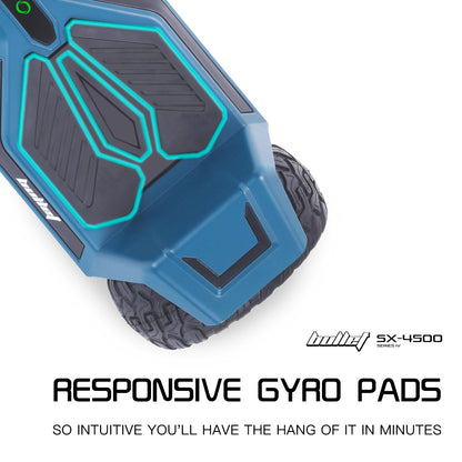 Bullet SX-4500 Hoverboard Scooter, 8.5" Wheels, 700W Brushless, Superior Self Balancing System, UL Certified, LED Lights, Carry Bag, Navy Blue