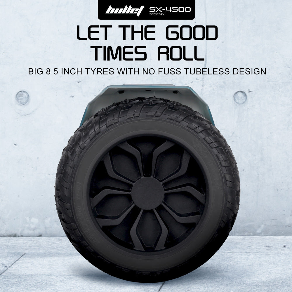 Bullet SX-4500 Hoverboard Scooter, 8.5" Wheels, 700W Brushless, Superior Self Balancing System, UL Certified, LED Lights, Carry Bag, Navy Blue