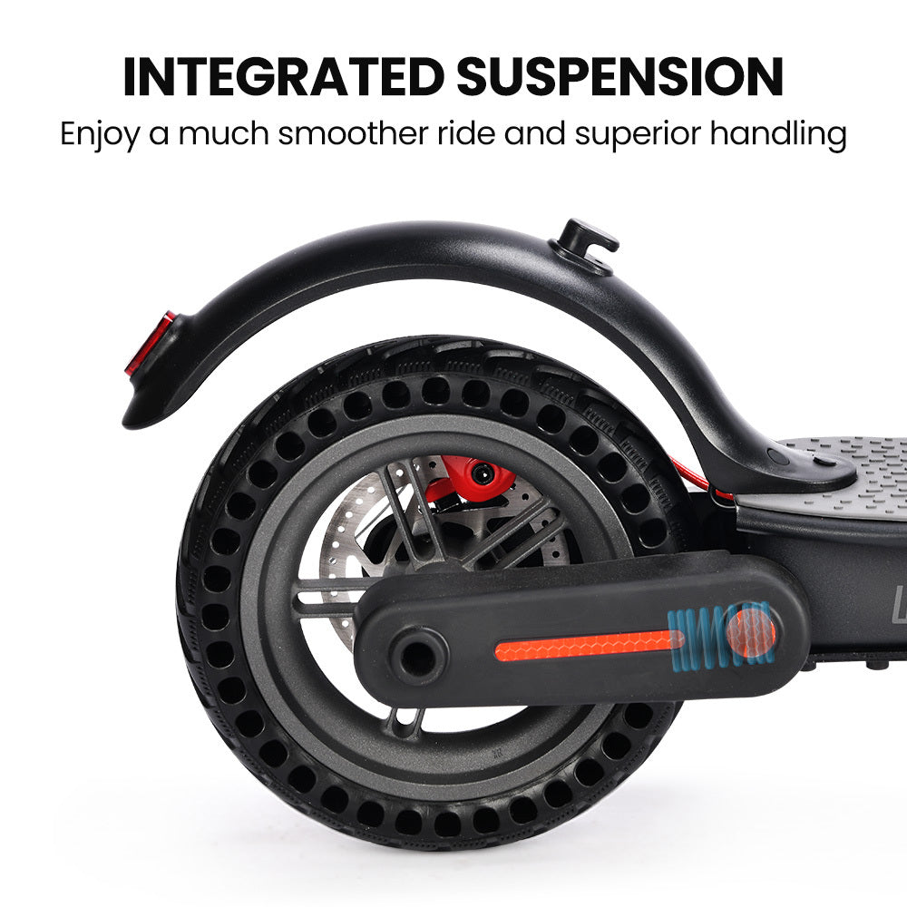 ALPHA Urban 8 Electric Scooter, Suspension, 25km Range, 8.5-Inch Wheels, Brushless Motor, Motorised Commuter eScooter for Adults, Black

The ALPHA Urban 8 Electric Scooter is a reliable and efficient choice for daily commuters. With its suspension, 25km range, and 8.5-inch wheels, it offers a smooth and comfortable ride. The brushless motor ensures long-lasting performance, making it the perfect electric scooter for adults. Available in black.