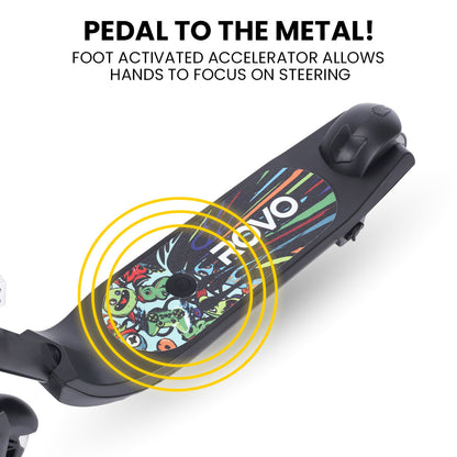 ROVO KIDS WhizKid Electric Scooter, Ages 5-11, Adjustable Height, Lithium Battery, Brushless Motor, Black