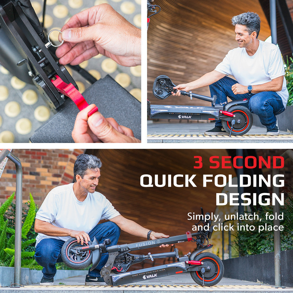 VALK Fusion 7 Electric Scooter 800W 48V 13Ah Lithium 50km Range 40km/h