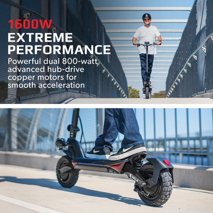 VALK Primal 9 Dual Motor 1600W Extreme Hill Climbing 45km/h Black

With the VALK Primal 9 Dual Motor 1600W Extreme Hill Climbing 45km/h Black, conquer steep terrain with ease. Equipped with dual 1600W motors, reaches speeds of up to 45km/h for an adrenaline-pumping ride. The rugged black design adds a touch of style to its exceptional performance.