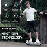 BULLET Hoverboard Electric Scooter 6.5 Inch Wheels Self Balancing Gen III White Free Carry Bag