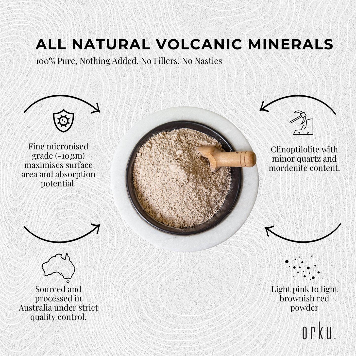 2Kg Pure Micronised Zeolite Powder Mineral - Micronized Volcamin Clinoptilolite