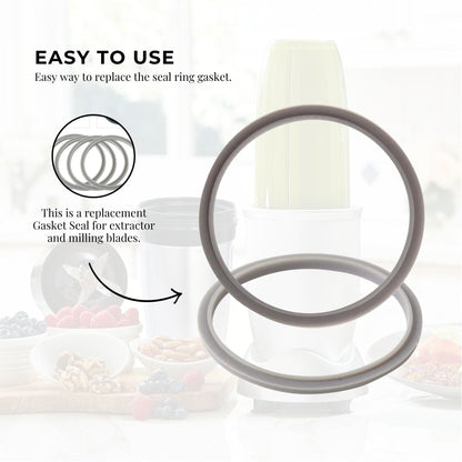2x Grey Gasket Seal Ring Compatible with Nutribullet 600 900 1200W 90mm
