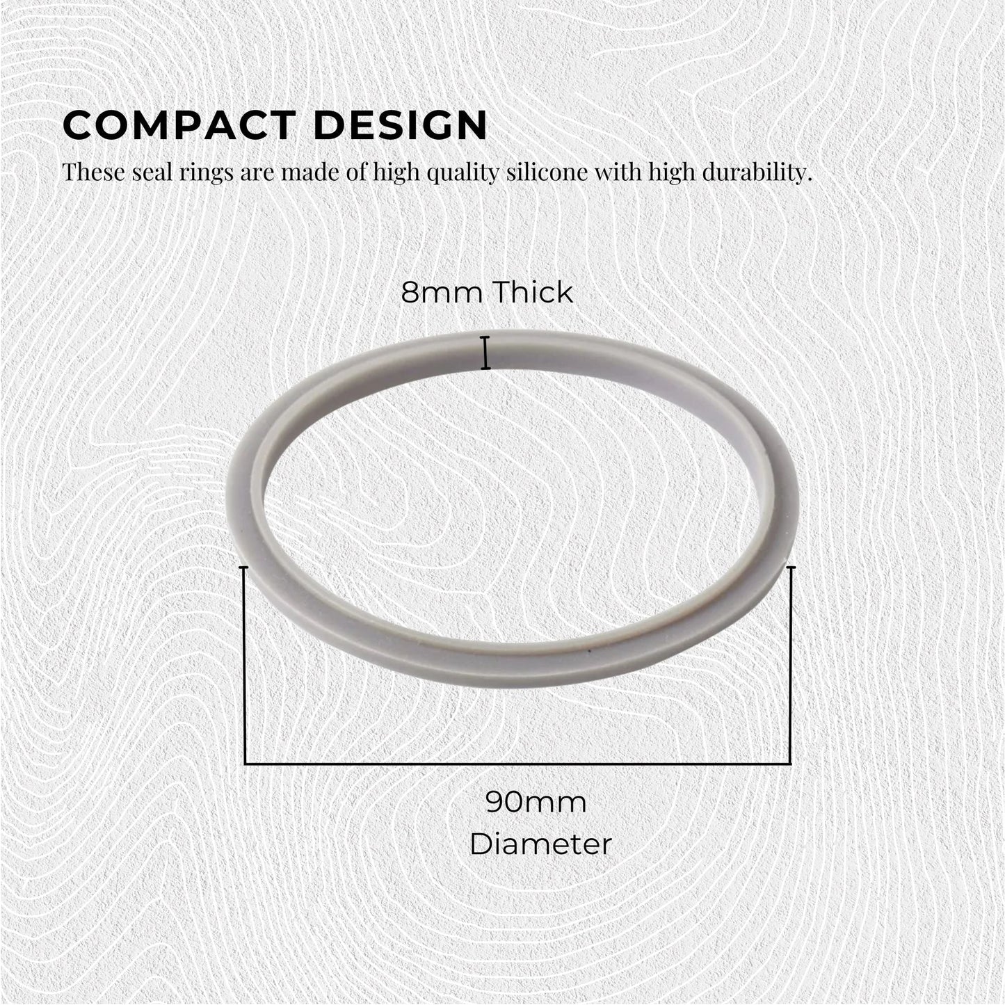 2x Grey Gasket Seal Ring Compatible with Nutribullet 600 900 1200W 90mm
