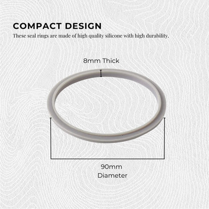 2x Grey Gasket Seal Ring Compatible with Nutribullet 600 900 1200W 90mm