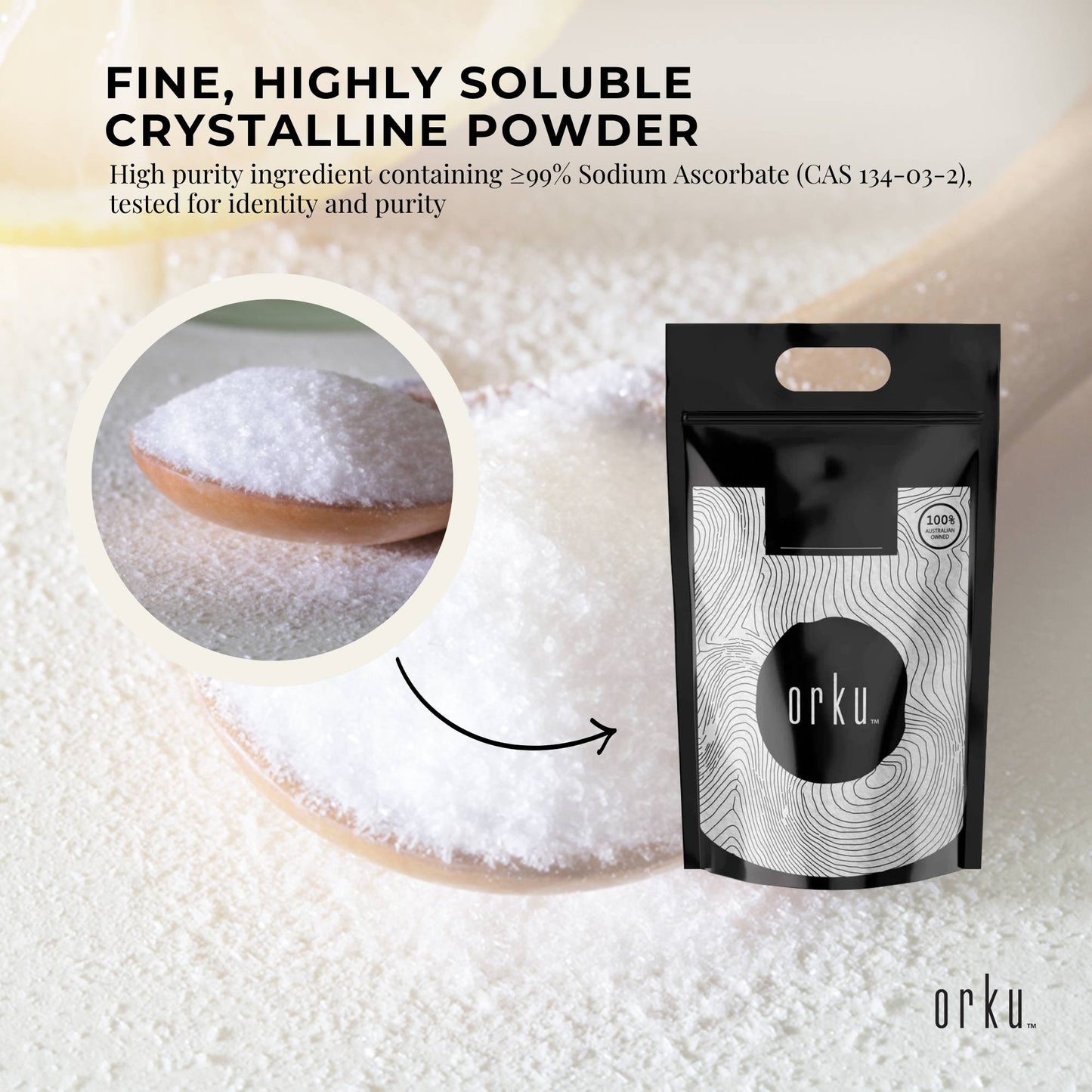 10Kg Sodium Ascorbate Powder - Vitamin C Buffered Pharmaceutical Ascorbic Acid