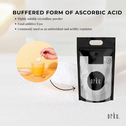 20Kg Sodium Ascorbate Powder - Vitamin C Buffered Pharmaceutical Ascorbic Acid
