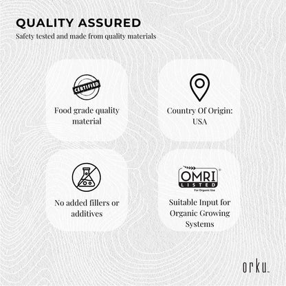 Orku 1.4Kg Fine Diatomaceous Earth Tub - Food Grade Fossil Shell Flour Powder