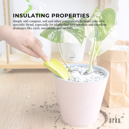Orku 100L Perlite Coarse Premium Soil Expanded Medium Plants Hydroponics Bulk
