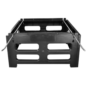 Black metal frame on a white background