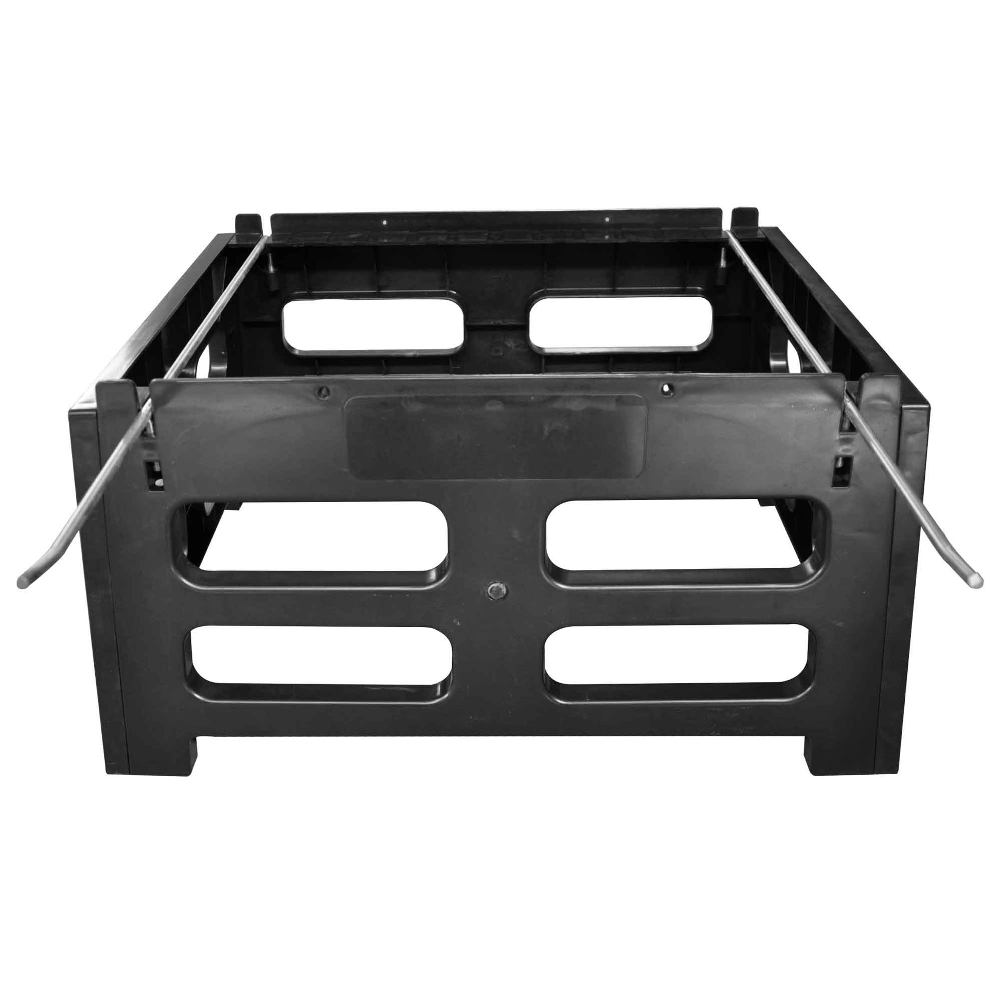 Black metal frame on a white background