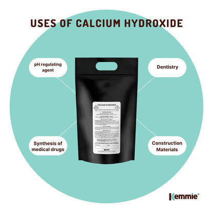 Kemmie Bulk 10Kg Calcium Hydroxide Powder - Food Grade Pickling Lime Slaked FCC