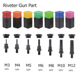 1460 Pcs Riverter Nutsert Tool Set 13" Hand Gun Rivet Nut Rivnut M3-M12 Mandrel