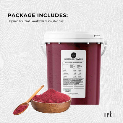800g Organic Beetroot Powder Bucket Superfood Beet Root Supplement Beta Vulgaris