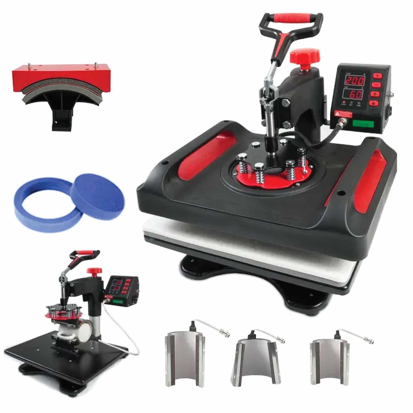 8-in-1 Combo Heat Press - DIY Hobby Craft Logo Transfer HVT Sublimation Printing