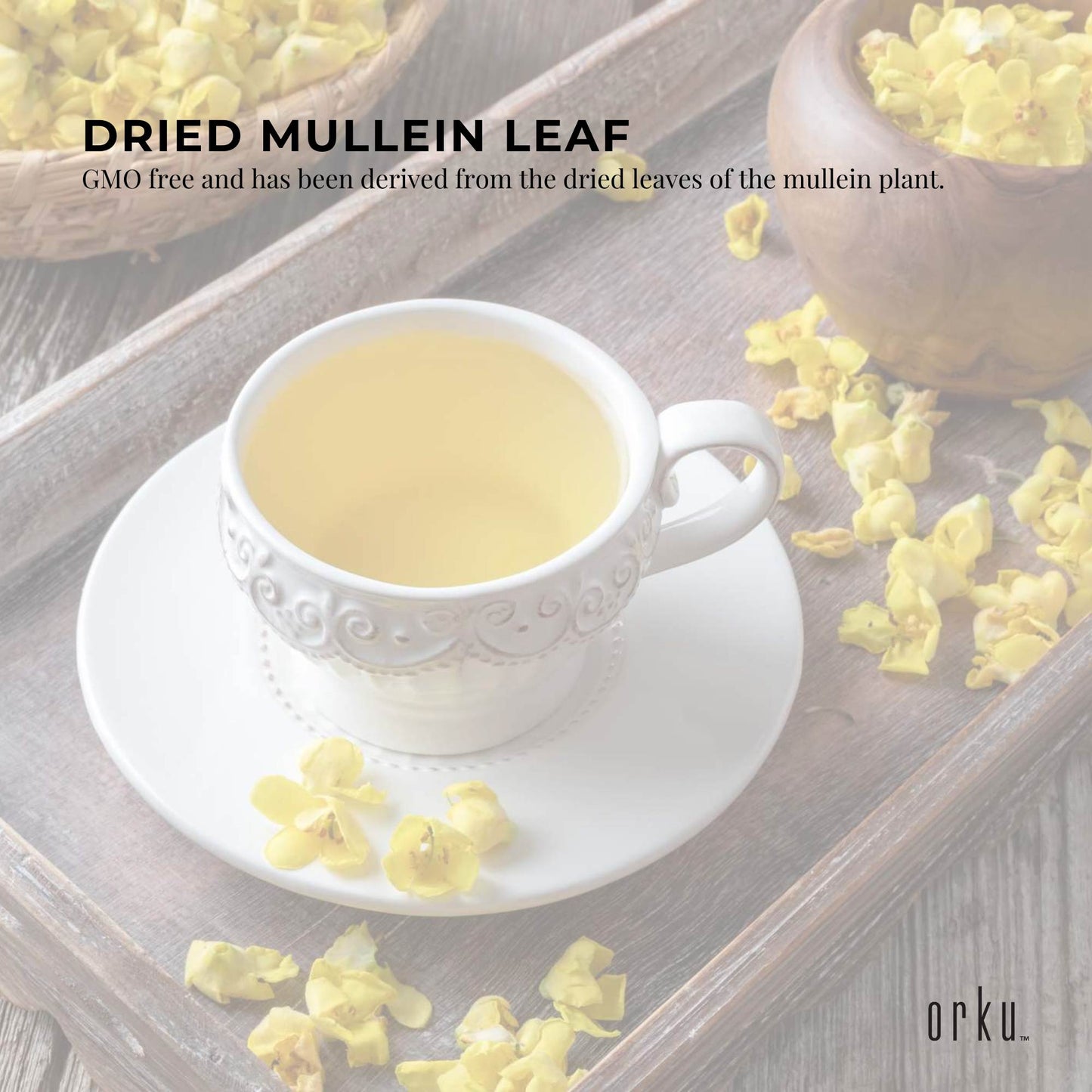 50g Organic Mullein Leaf - Dried Herbal Verbascum Thapsis