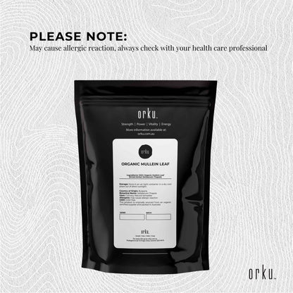 50g Organic Mullein Leaf - Dried Herbal Verbascum Thapsis