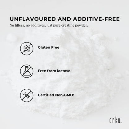 Orku 100g Creatine Monohydrate Powder - 200 Mesh Micronised | 99.9% Purity
