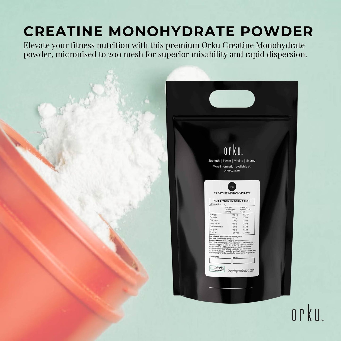 10Kg Creatine Monohydrate Powder - Micronised Pure Protein Supplement