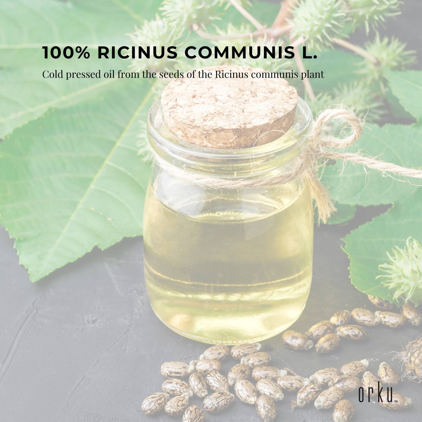 Orku 25ml Castor Oil + Dropper - Hexane Free Cold Pressed Virgin