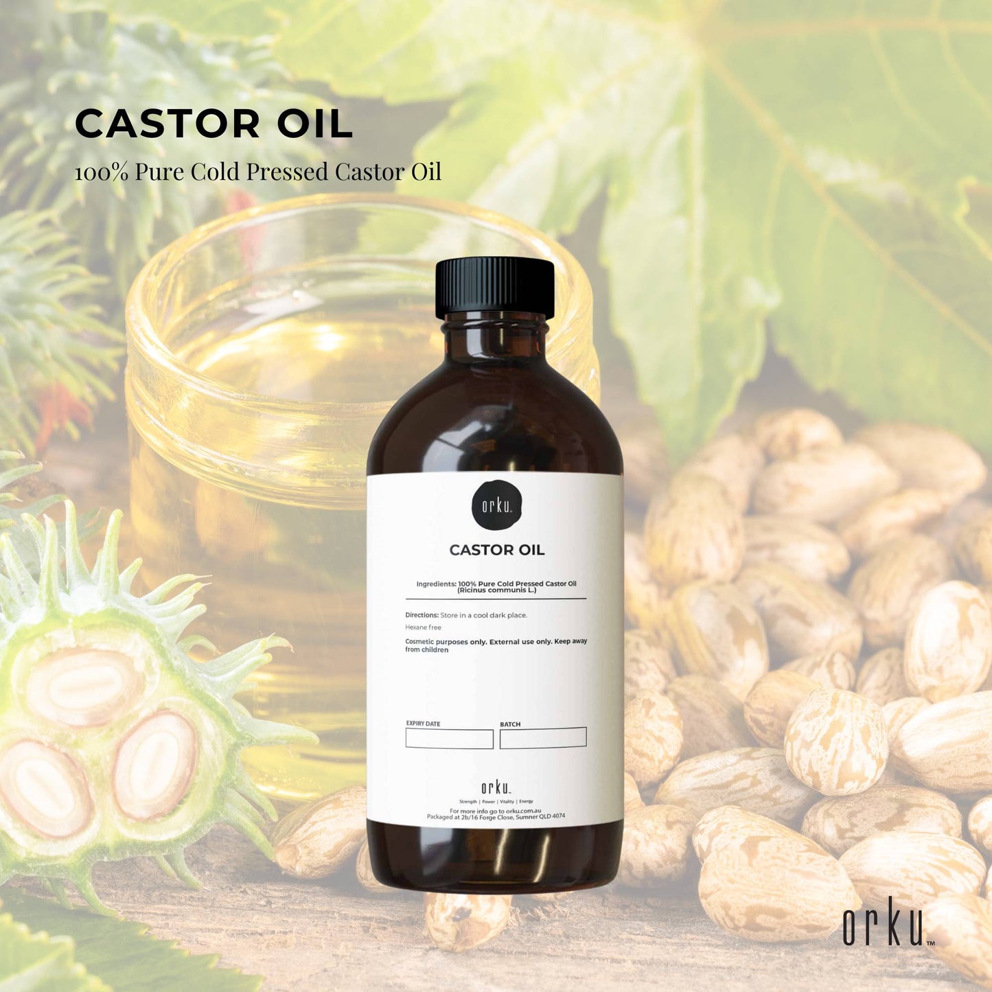 5L Castor Oil - Hexane Free Cold Pressed