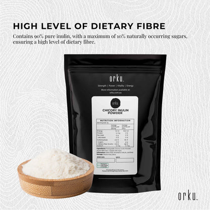 Orku 400g Chicory Root Inulin Powder - Natural Prebiotic Unflavoured Supplement