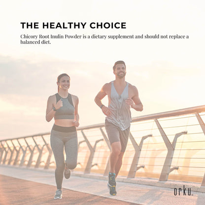 Orku 800g Chicory Root Inulin Powder Bucket - Prebiotic Unflavoured Supplement