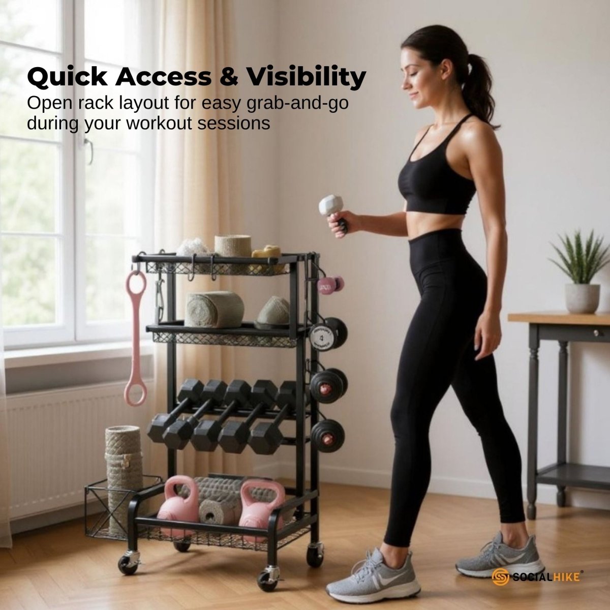 Gym Equipment Storage Rack on Wheels - Factory Direct Shop