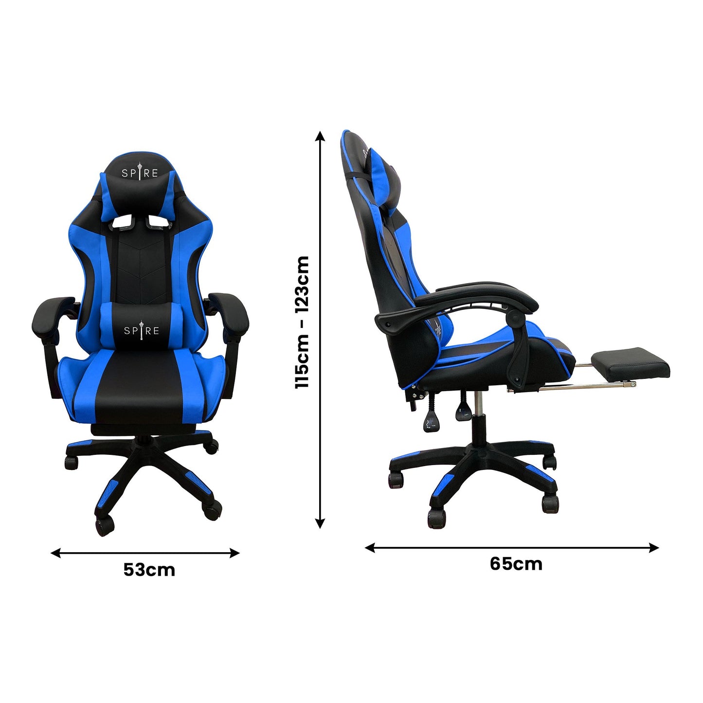 Intex Gaming Chair Spire Zinc Blue- Black