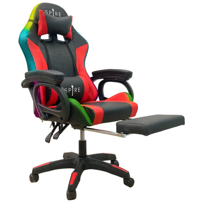 Intex Gaming Chair Spire Onyx with Led Massage - Red And Black