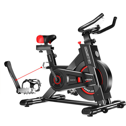 Powertrain Spin Bike IS-500 Heavy-Duty Exercise  Electroplated 