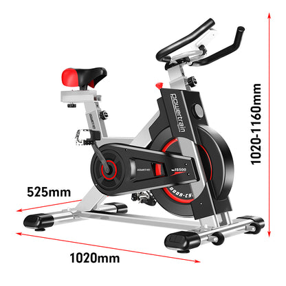 Powertrain Spin Bike IS-500 Heavy-Duty Exercise Electroplated 