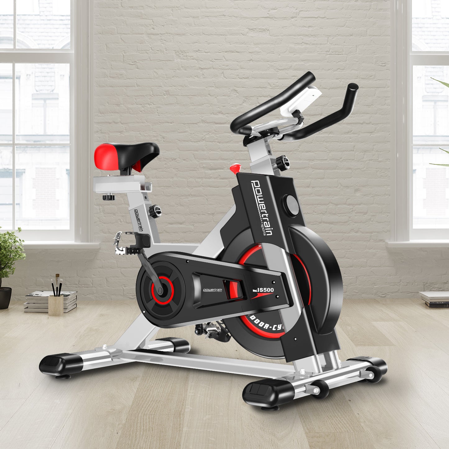 Powertrain Spin Bike IS-500 Heavy-Duty Exercise Electroplated 
