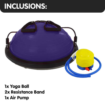 Powertrain Fitness Yoga Ball Home Gym Workout Balance Trainer-Purple

This Powertrain Fitness Balance Trainer in purple provides a versatile and effective option for home gym workouts. With the added element of balance training, you can engage your core, improve stability, and enhance overall performance. Made for various levels of fitness, it's a cost-effective choice for a well-rounded workout.