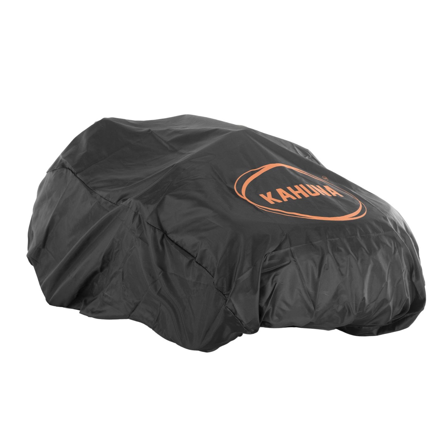Black motorcycle cover with 'Kawasaki' logo on a white background